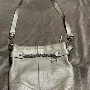 Coach Crossbody/Shoulder Bag (adjustable) Silver Gray